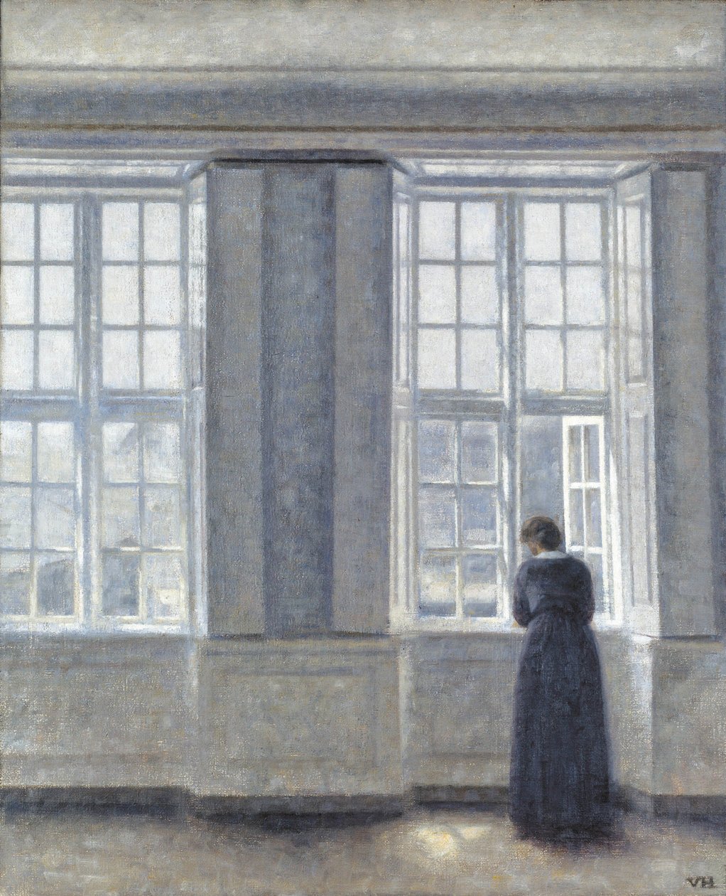 Vysoká okna od Vilhelm Hammershøi
