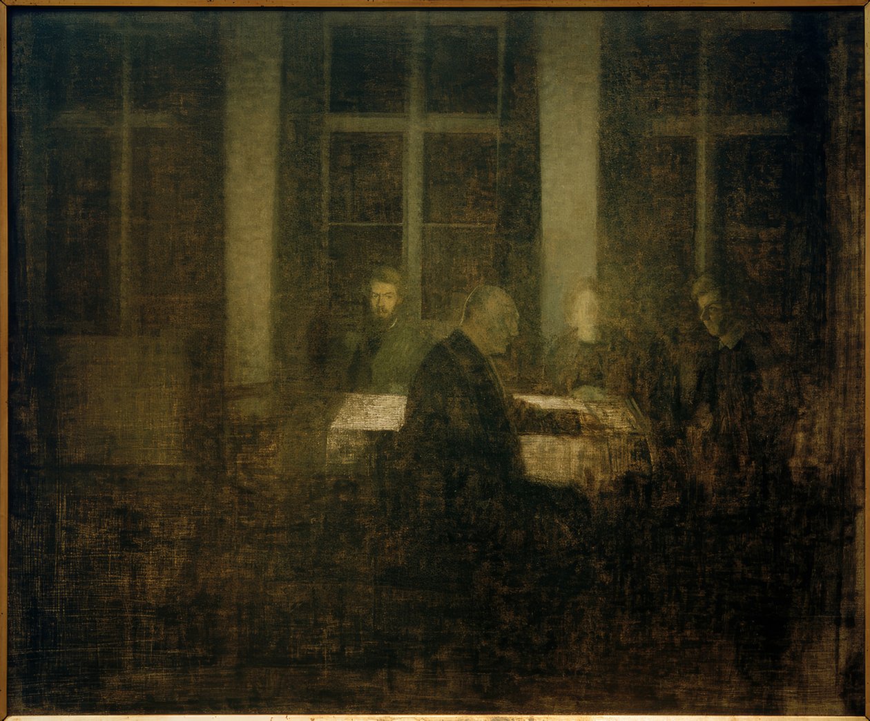 Večer na pokoji od Vilhelm Hammershoi