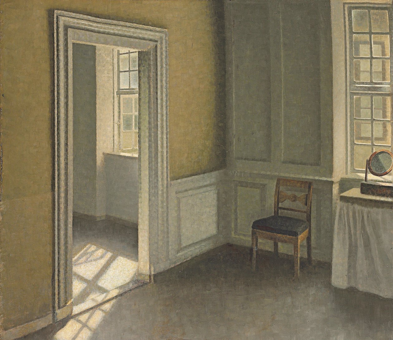 Ložnice, Strandgade 30, 1906 od Vilhelm Hammershoi