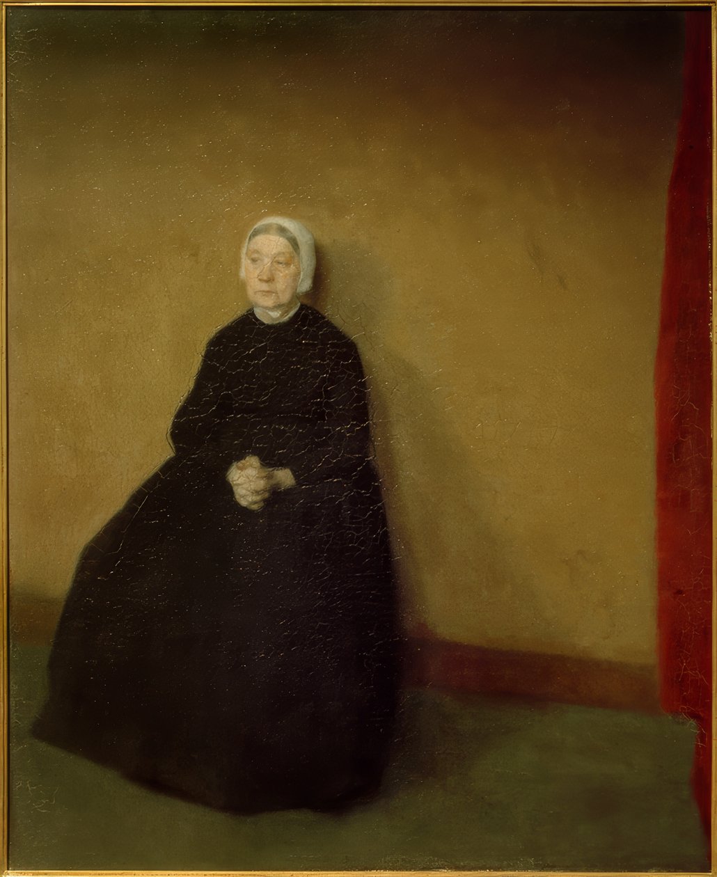 Stará žena od Vilhelm Hammershoi