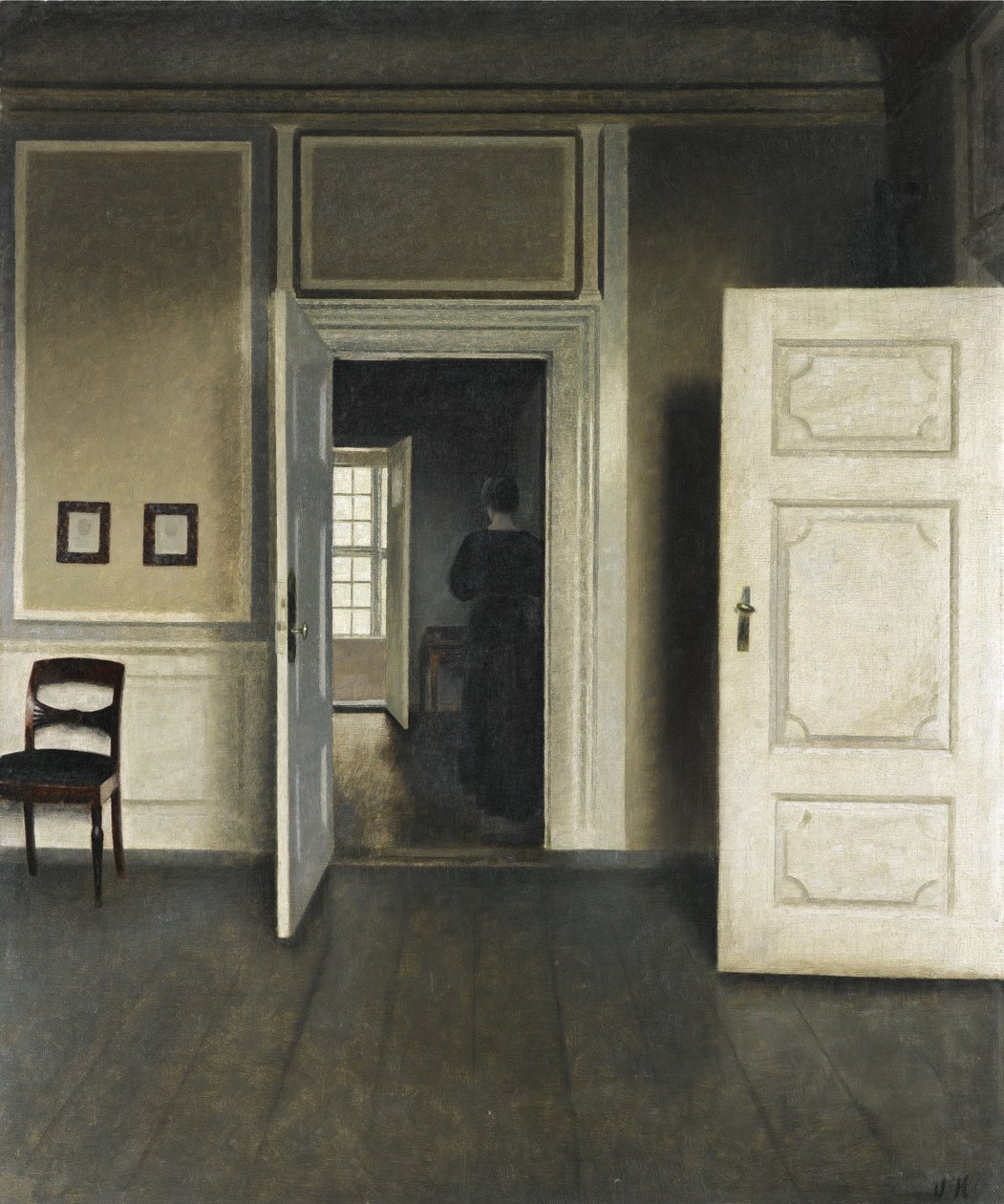 Interiér. Strandgade 30 od Vilhelm Hammershoi