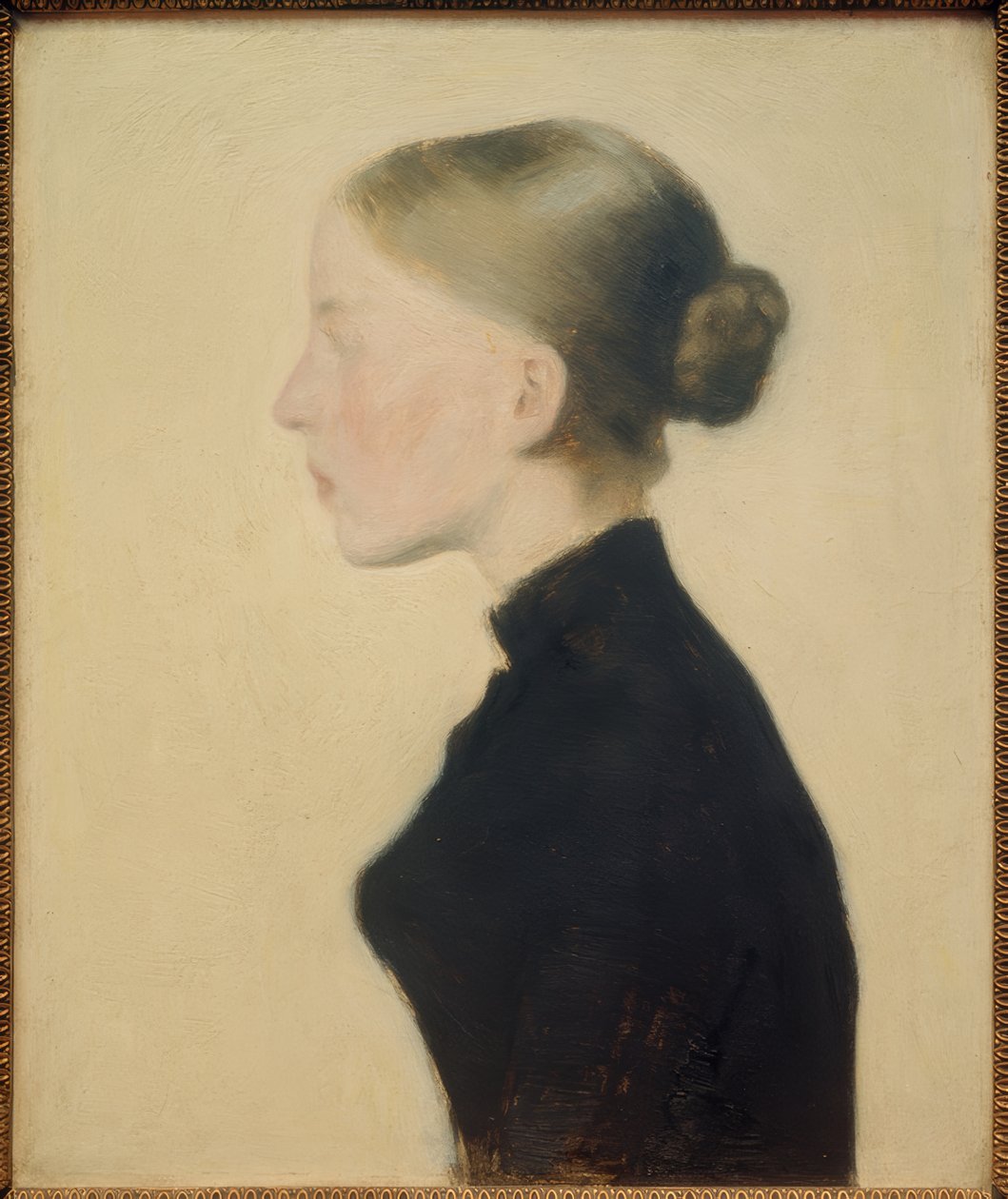 Mladá nemocná dívka od Vilhelm Hammershoi