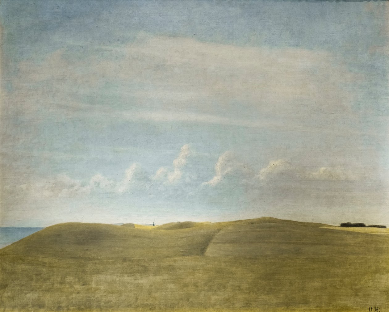 Krajina (pohled na Refsnaes) od Vilhelm Hammershoi