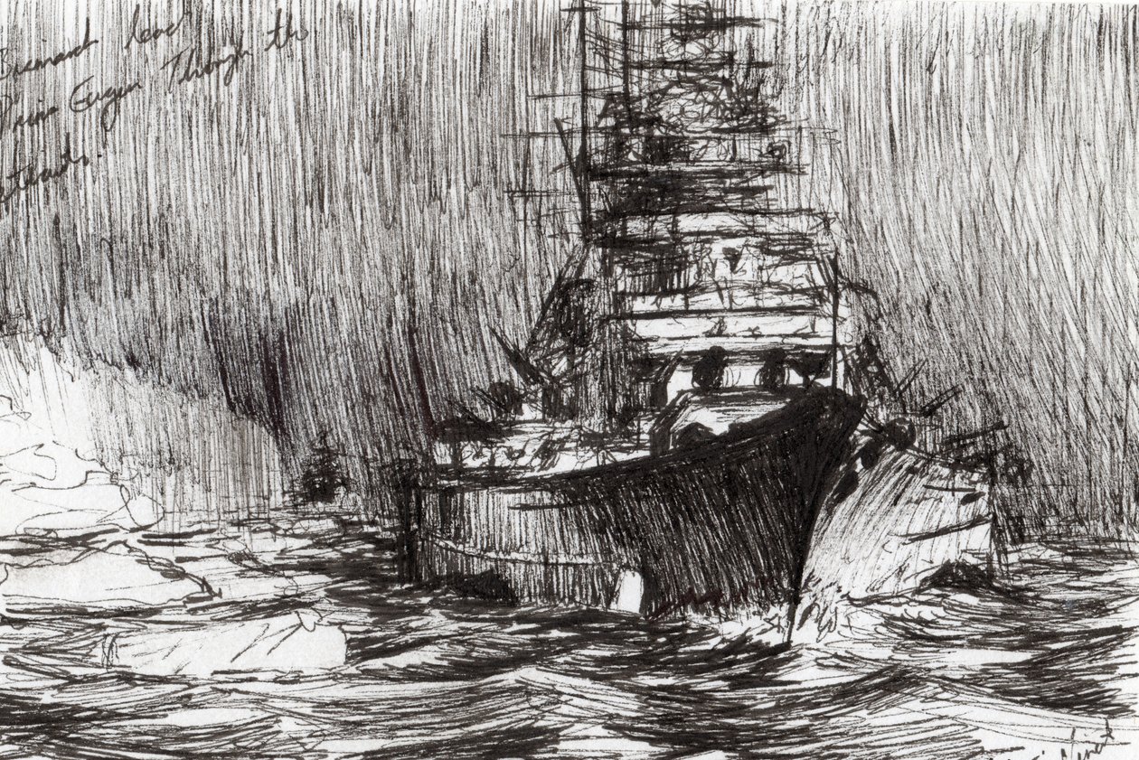Bismarck (tuš) u Grónska, 2005, (tuš na papíře) od Vincent Alexander Booth