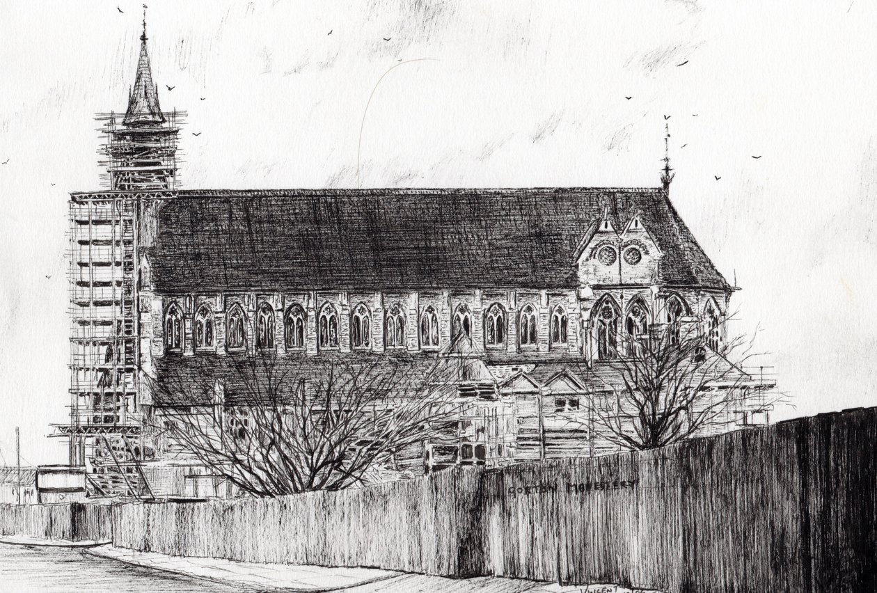 Gorton klášter, 2006, (inkoust na papíře) od Vincent Alexander Booth
