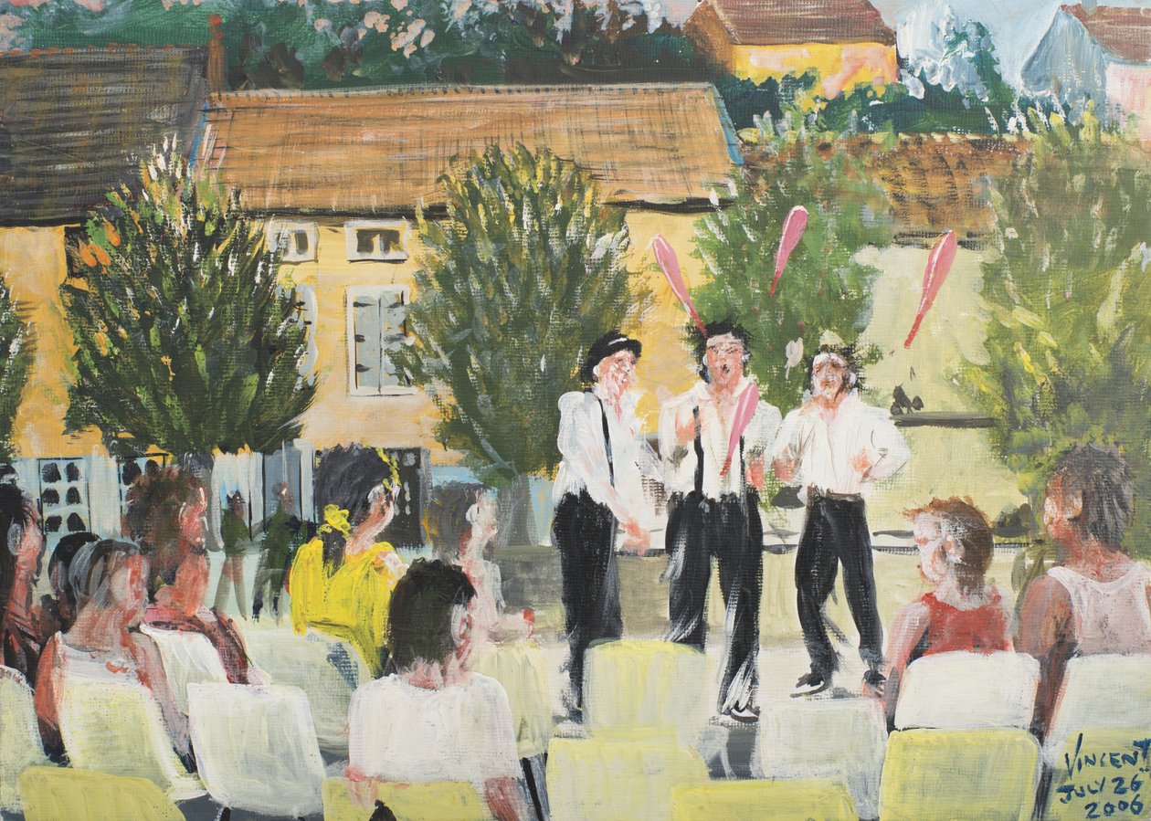 Italští umělci, Laignes, Francie. 2006, (Akryl na plátně) od Vincent Alexander Booth