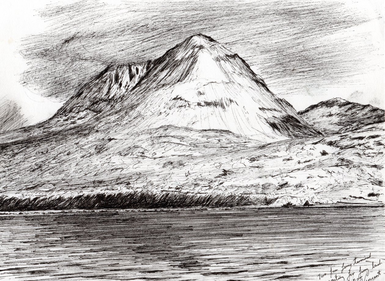 Paps of Jura, 2005, (inkoust na papíře) od Vincent Alexander Booth