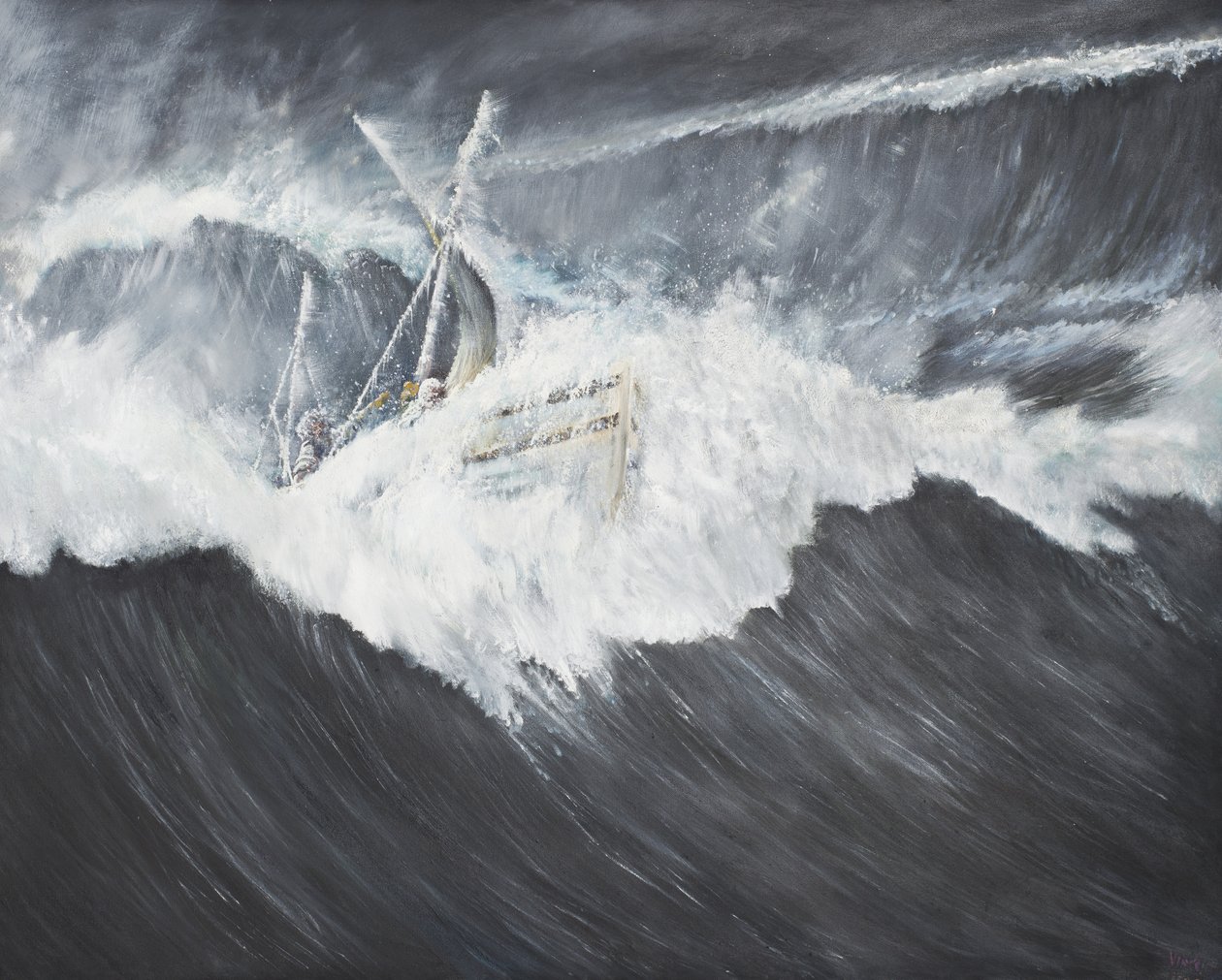 The Gigantic Wave (2), 2006, (olej na plátně) od Vincent Alexander Booth