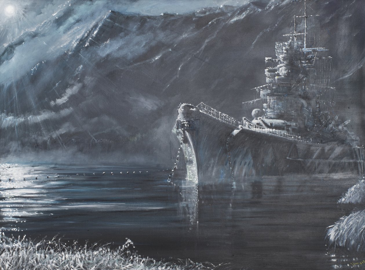 Tirpitz The Lone Queen Of The North 1944, 2007, (olej na plátně) od Vincent Alexander Booth