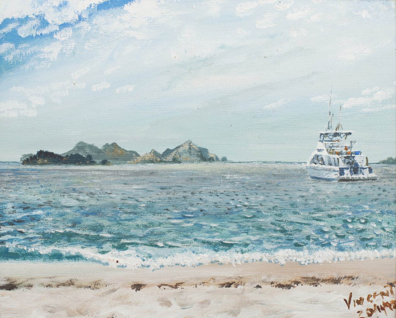 Whitsunday Islands Austrálie, 1998, (akryl na plátně) od Vincent Alexander Booth