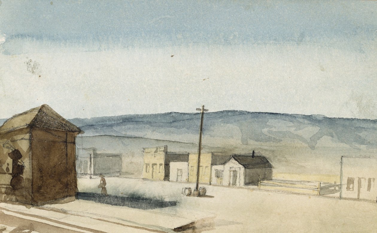 Stanice na Severní pacifické železnici, Idaho Terr., 1869-71 (čb na papíře) od Vincent Colyer