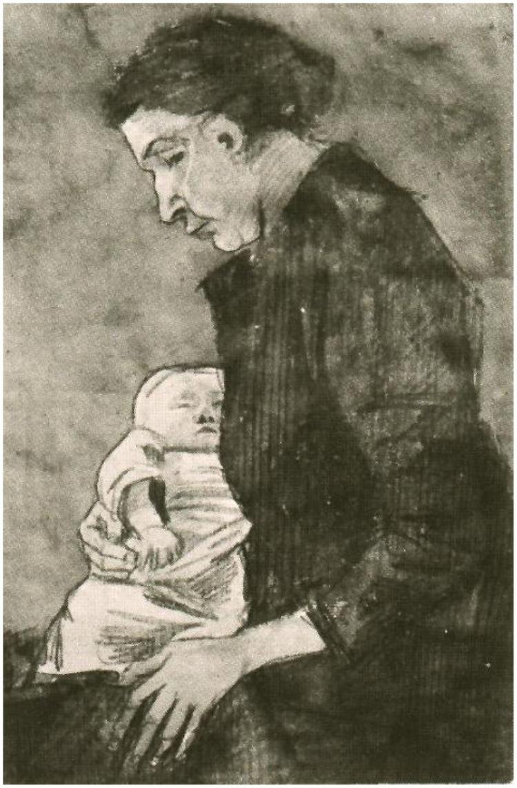 Viz kojící dítě od Vincent van Gogh