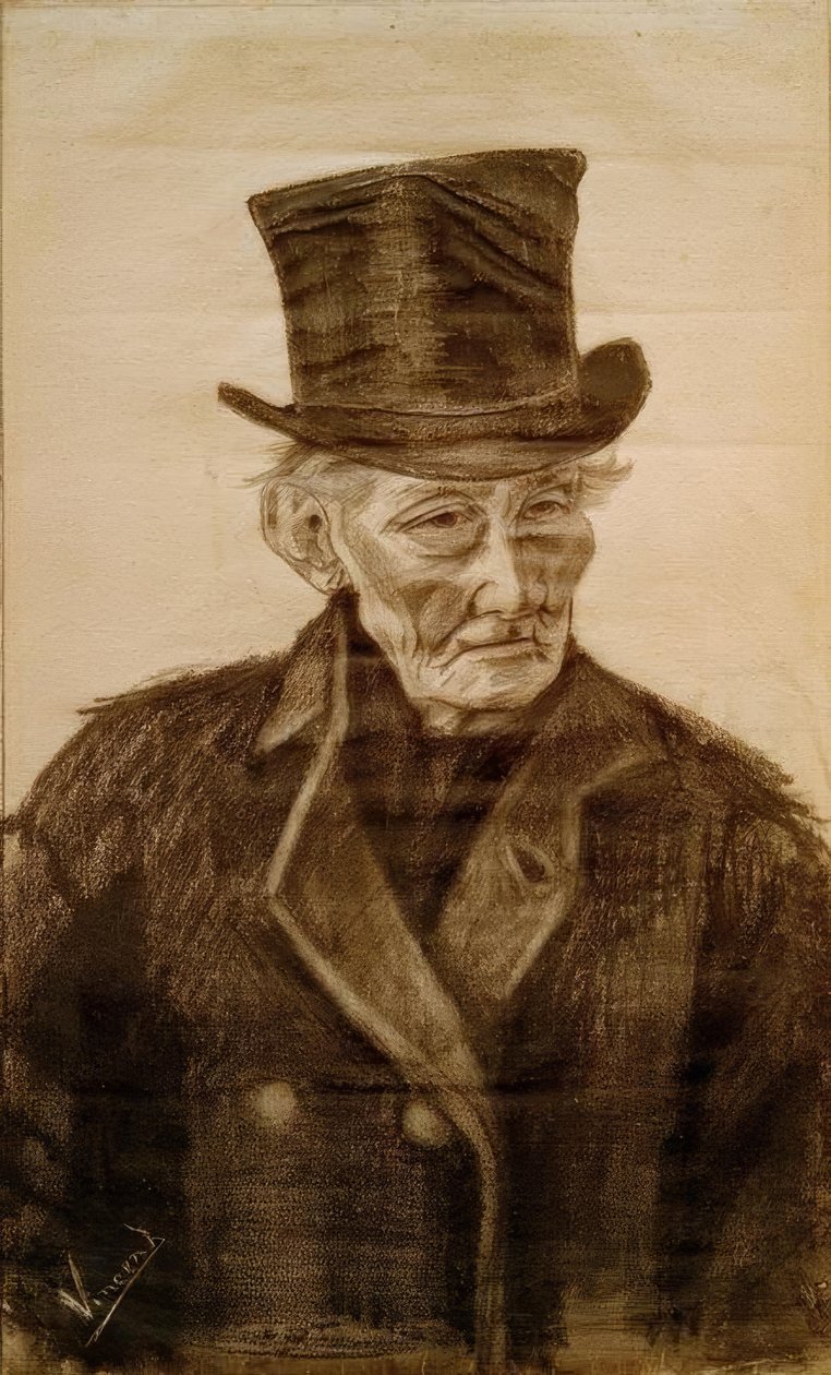 Starý muž s cylindrem od Vincent van Gogh