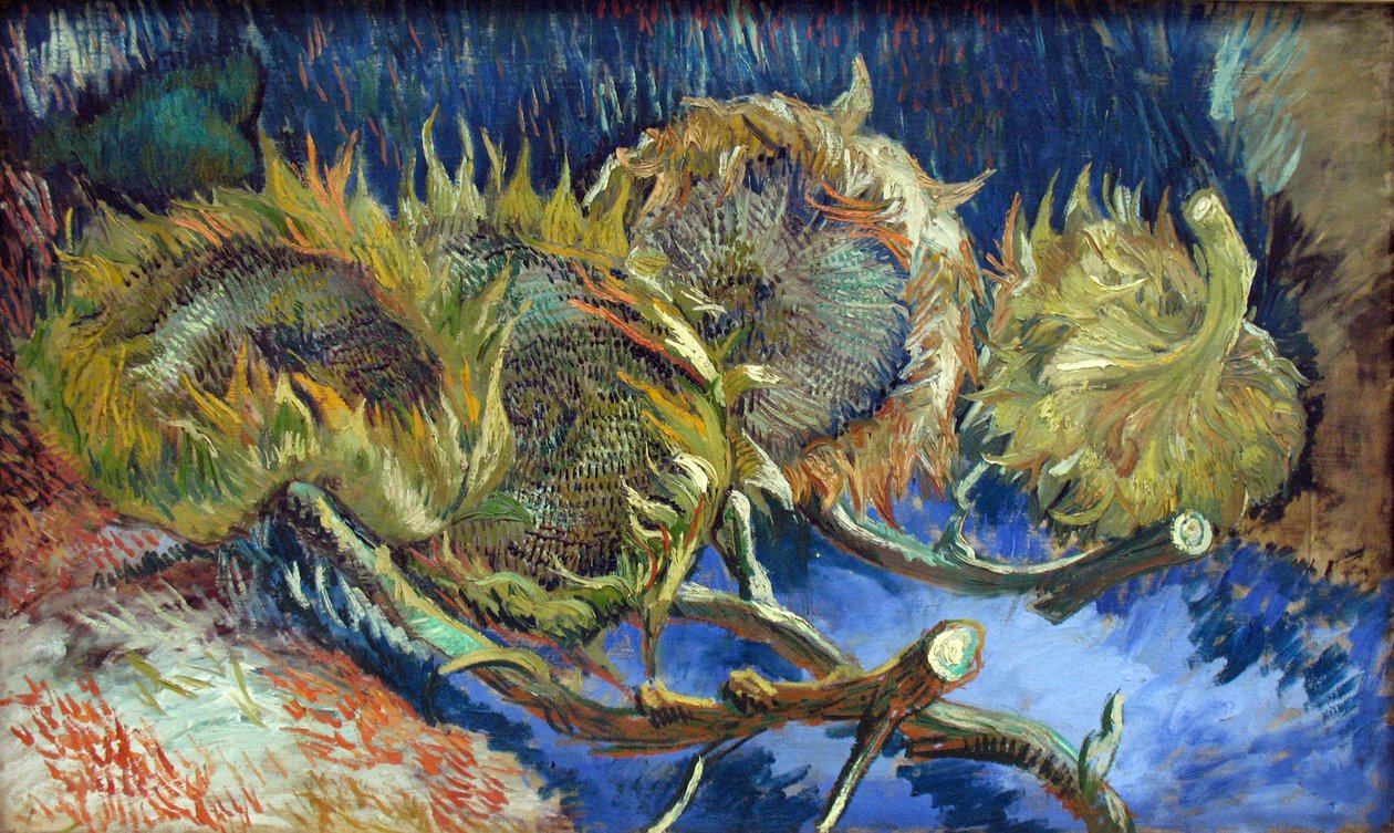 Květiny v modré váze od Vincent van Gogh