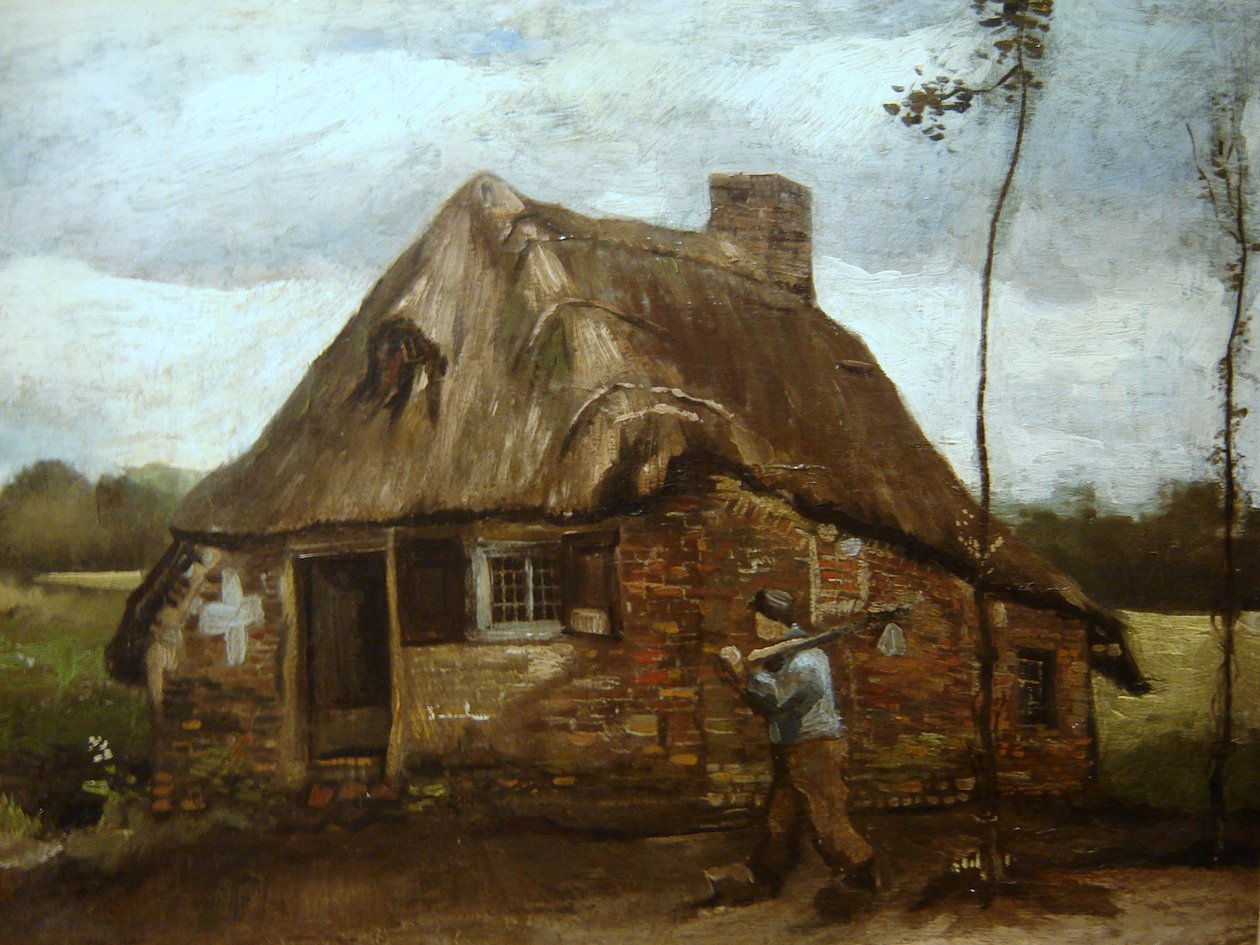 Kabina s rolníkem se vrací domů od Vincent van Gogh