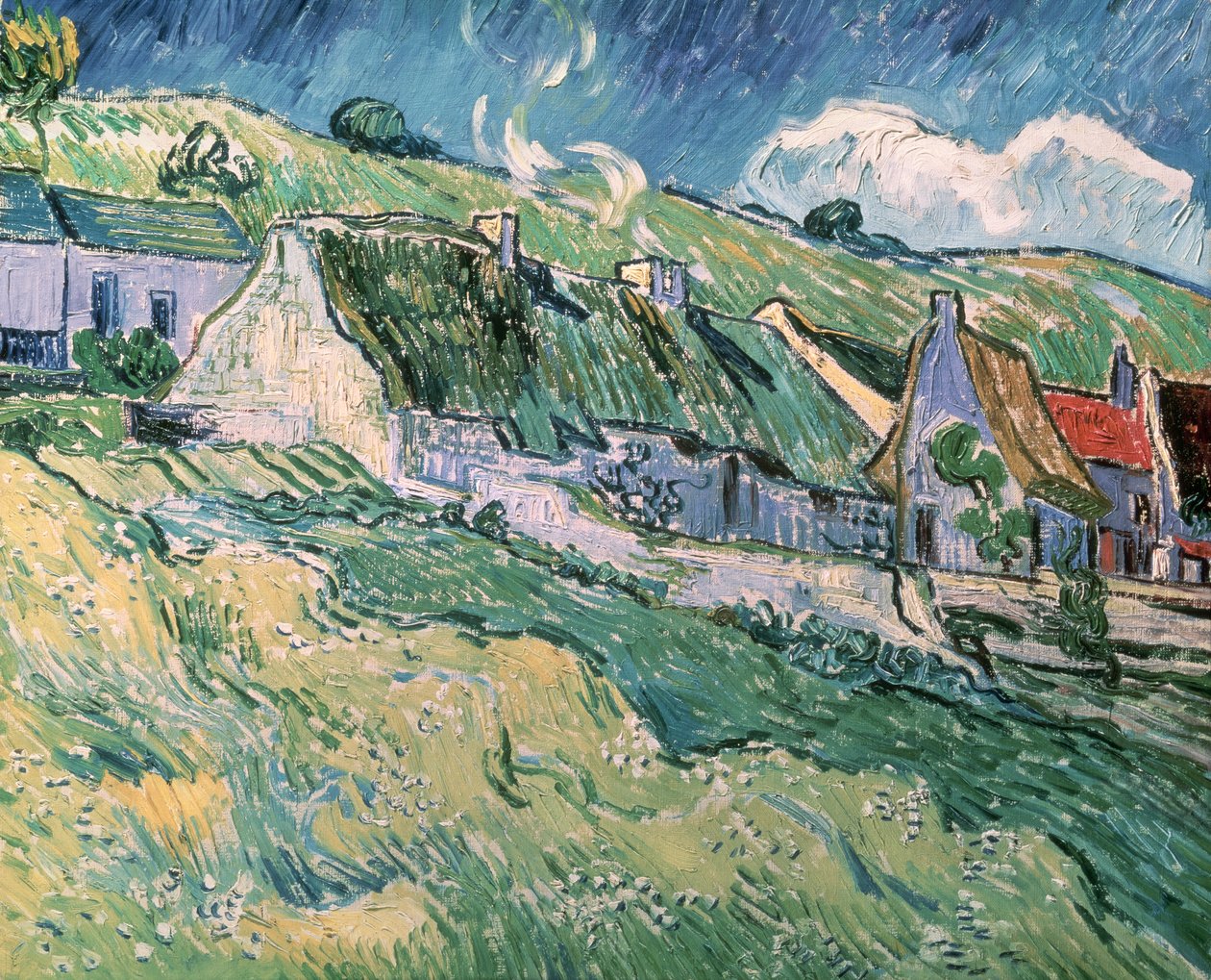 Chaty v Auvers-sur-Oise, 1890 od Vincent van Gogh