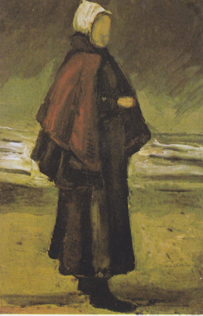 Rybářka na pláži od Vincent van Gogh
