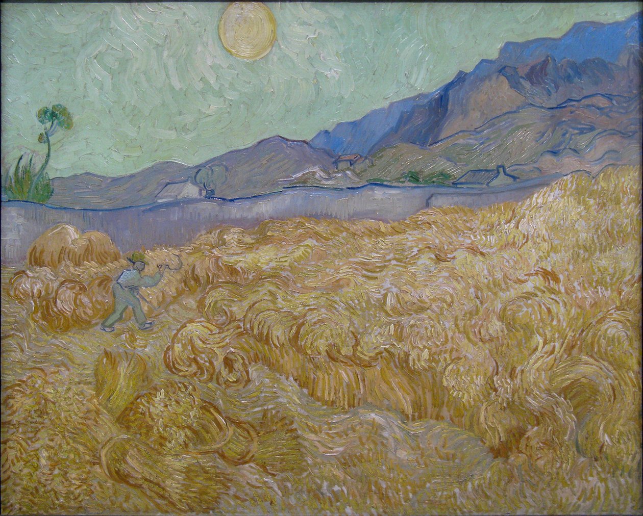 Kukuřičné pole se sekačkou od Vincent van Gogh