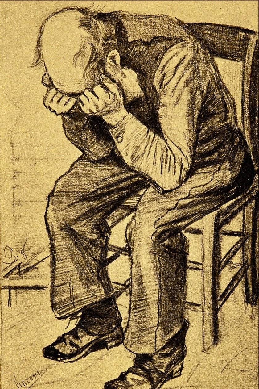 Starý muž truchlící od Vincent van Gogh