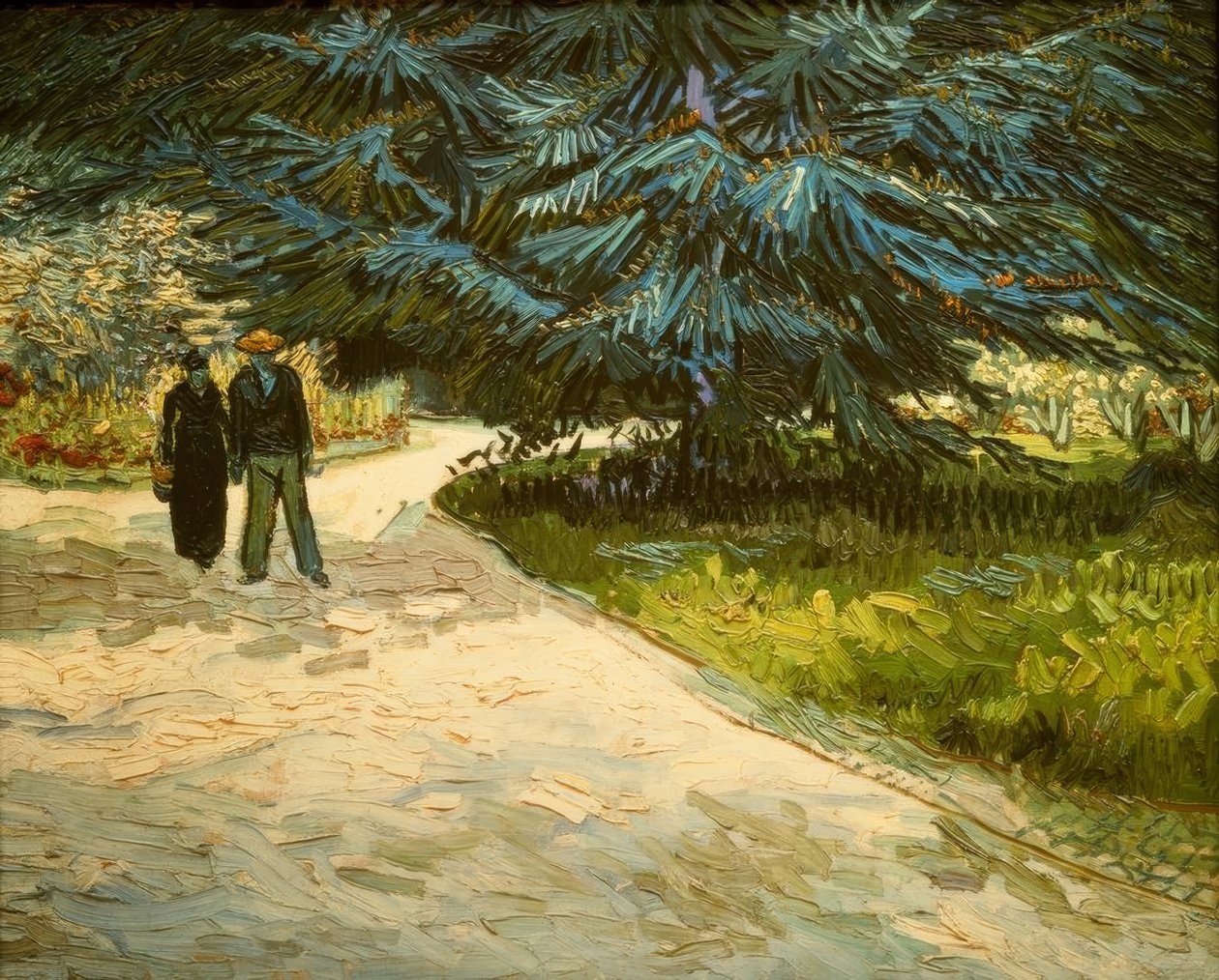 Pár v parku Arles: Zahrada básníka III. od Vincent van Gogh