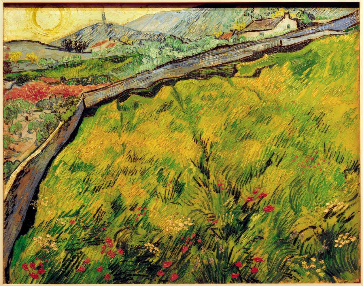 Semenné pole při východu slunce od Vincent van Gogh