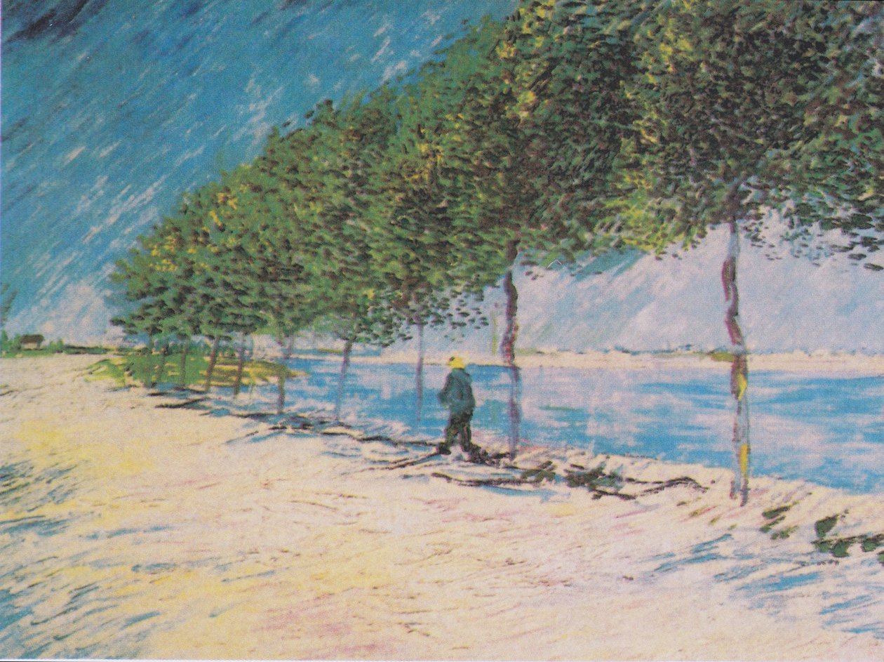 Procházka po břehu Seiny v Asnières od Vincent van Gogh