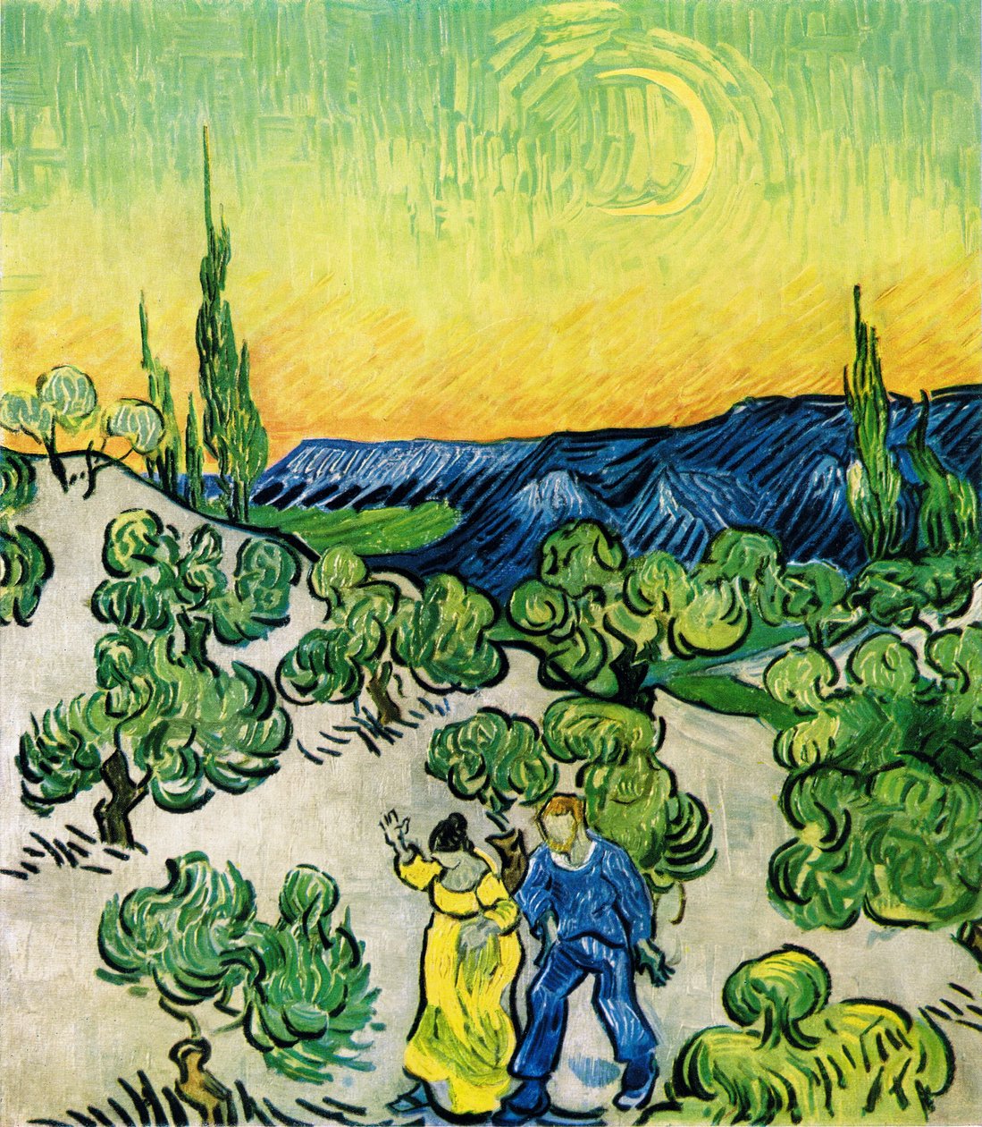 Procházka v měsíčním světle od Vincent van Gogh