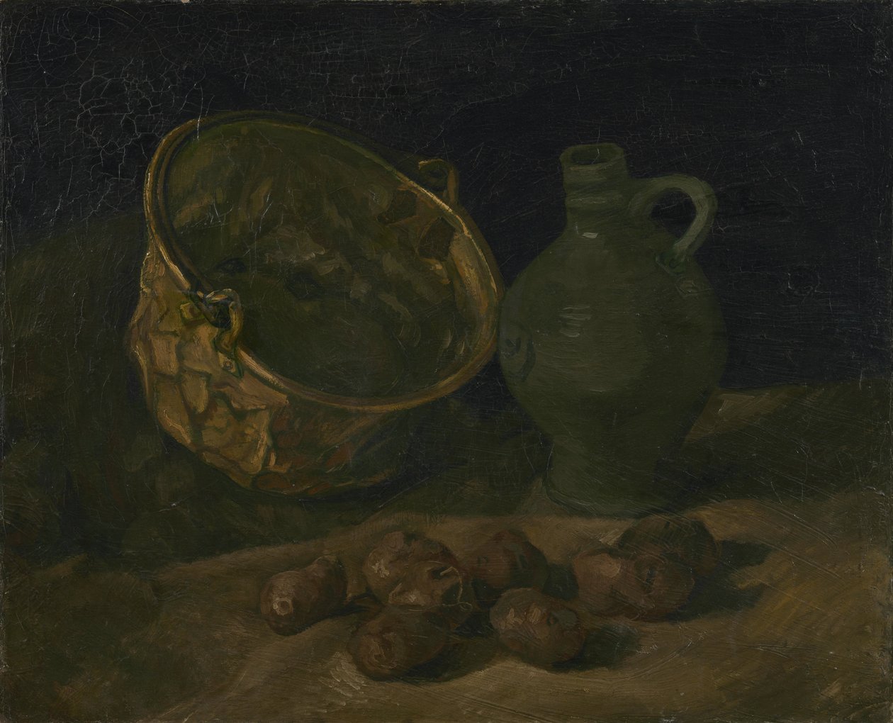 Zátiší s mosazným kotlem a džbánem od Vincent van Gogh