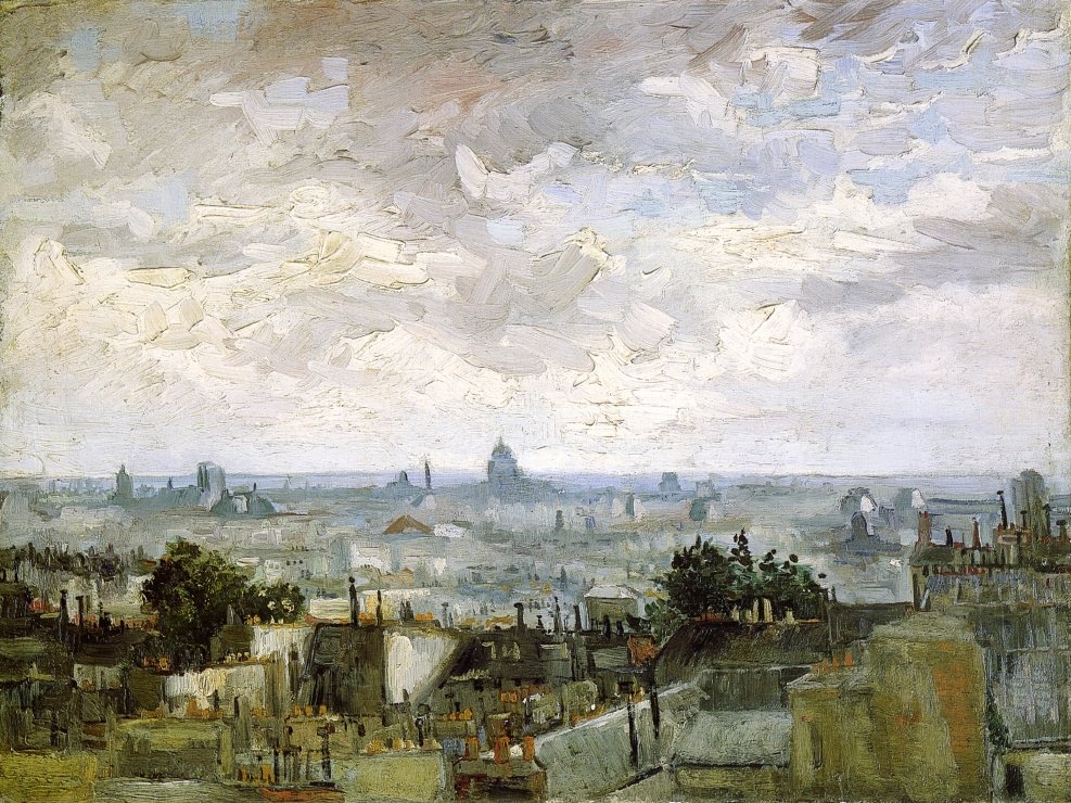 Střechy Paříže od Vincent van Gogh