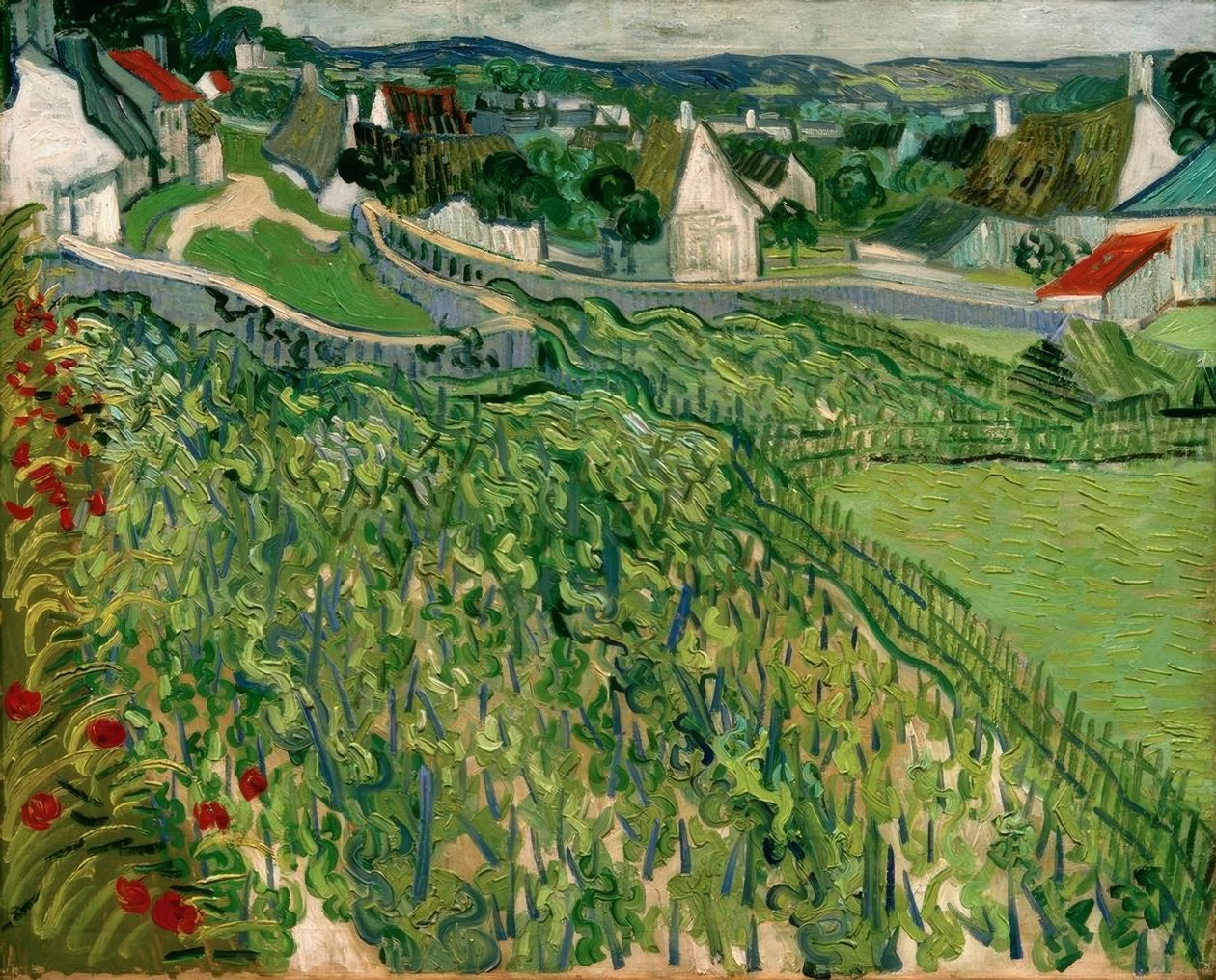 Vinice s výhledem na Auvers od Vincent van Gogh