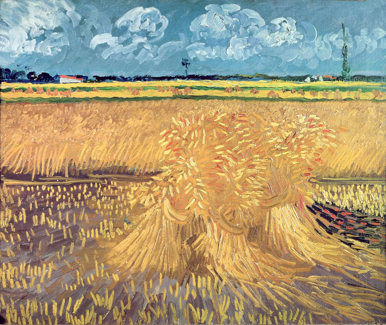 Wheatfield with Sheaves, 1888 od Vincent van Gogh
