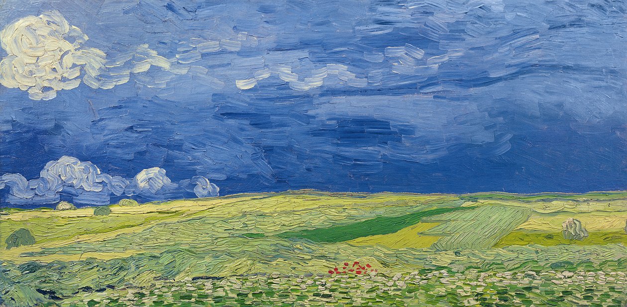 Wheatfields under Thunderclouds, 1890 od Vincent van Gogh
