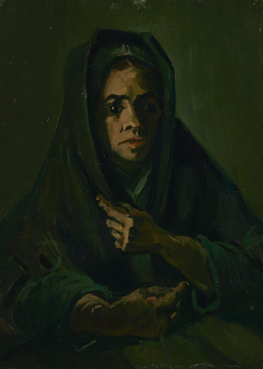 Žena se smutečním šálem od Vincent van Gogh