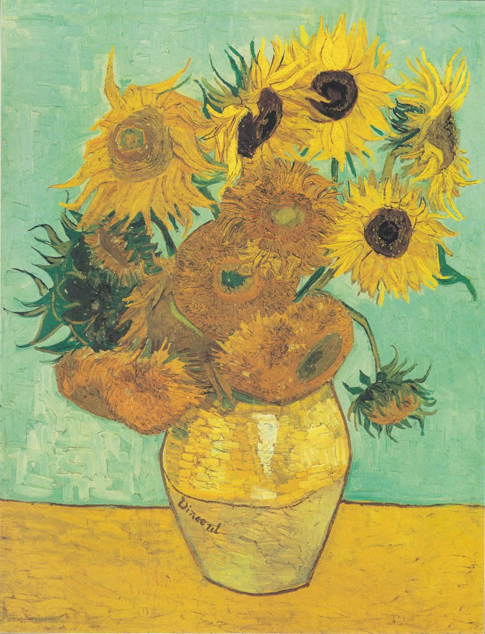 Dvanáct slunečnic ve váze od Vincent van Gogh