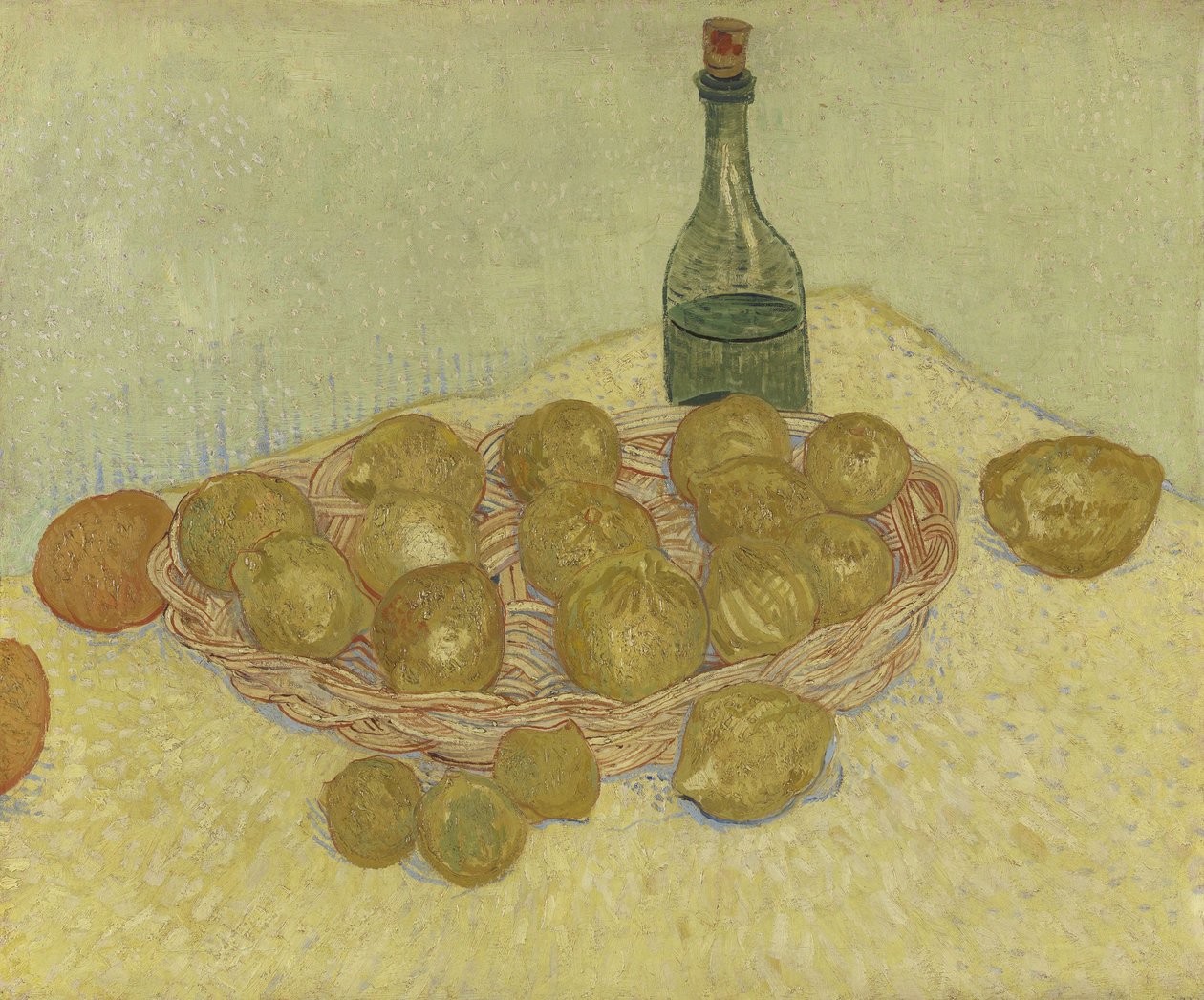 Košík citronu a láhev, 1888. od Vincent van Gogh
