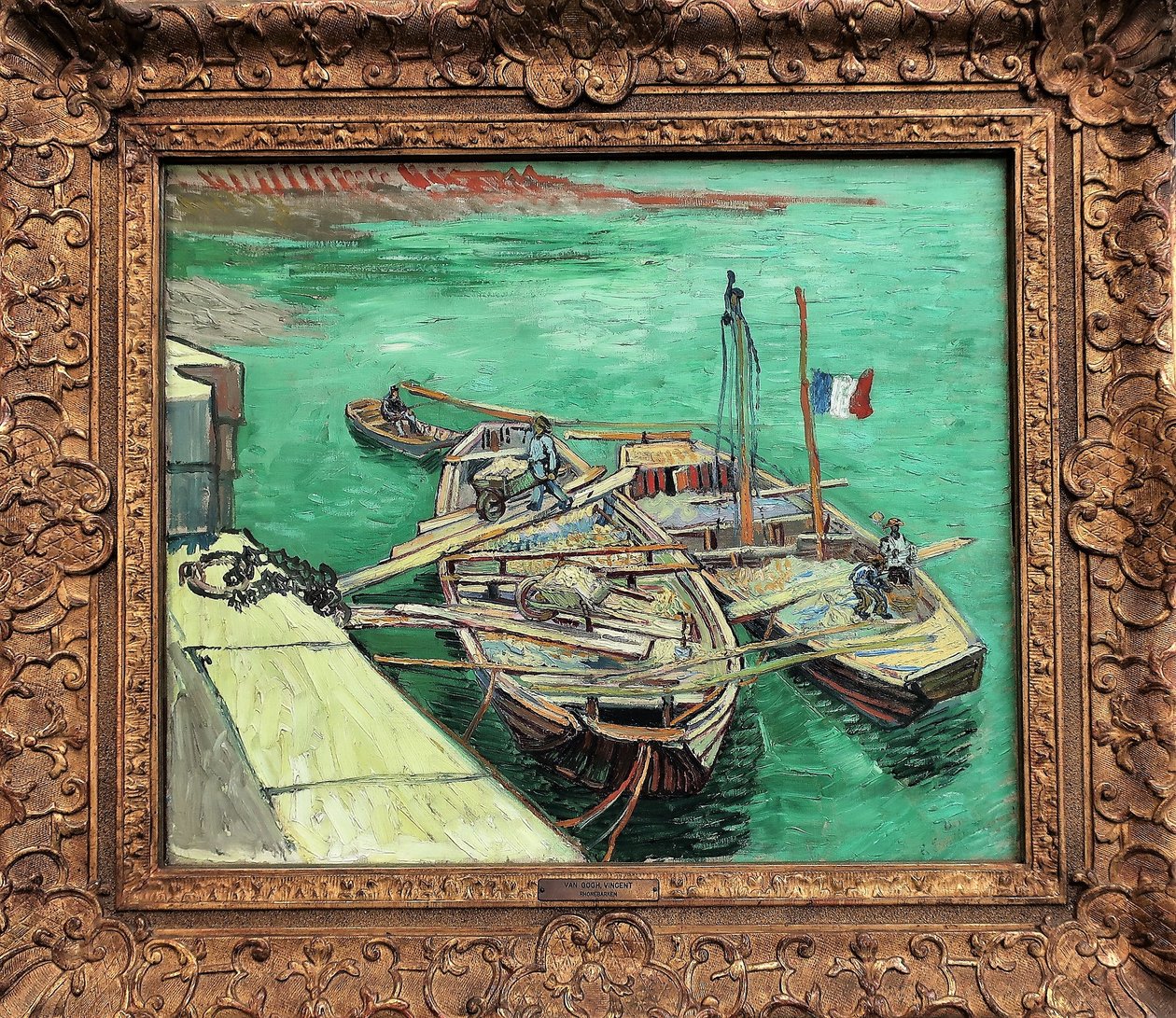 1888 van Gogh Rhonebarken od Vincent van Gogh