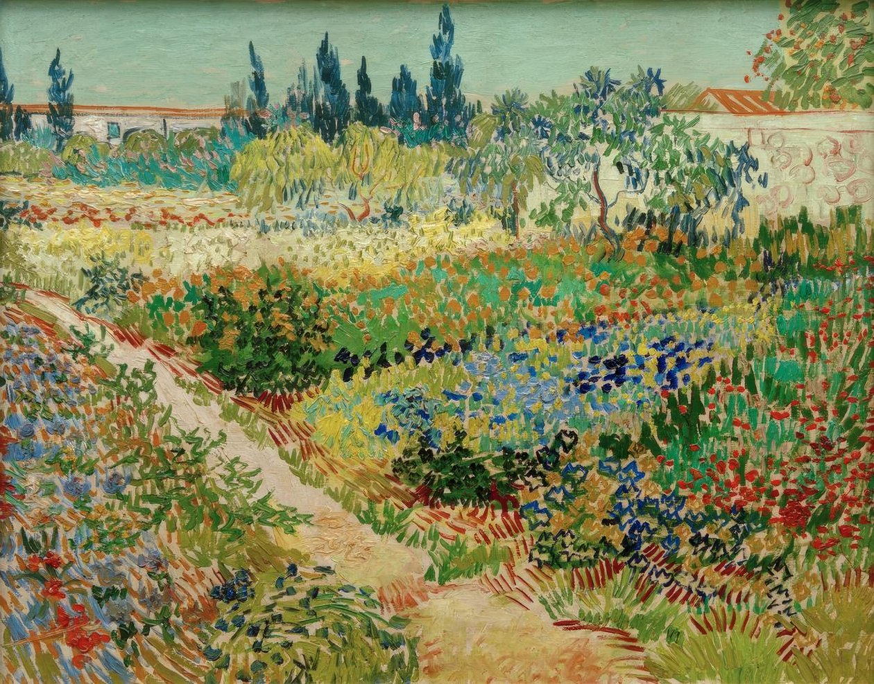 Kvetoucí zahrada s cestou od Vincent van Gogh