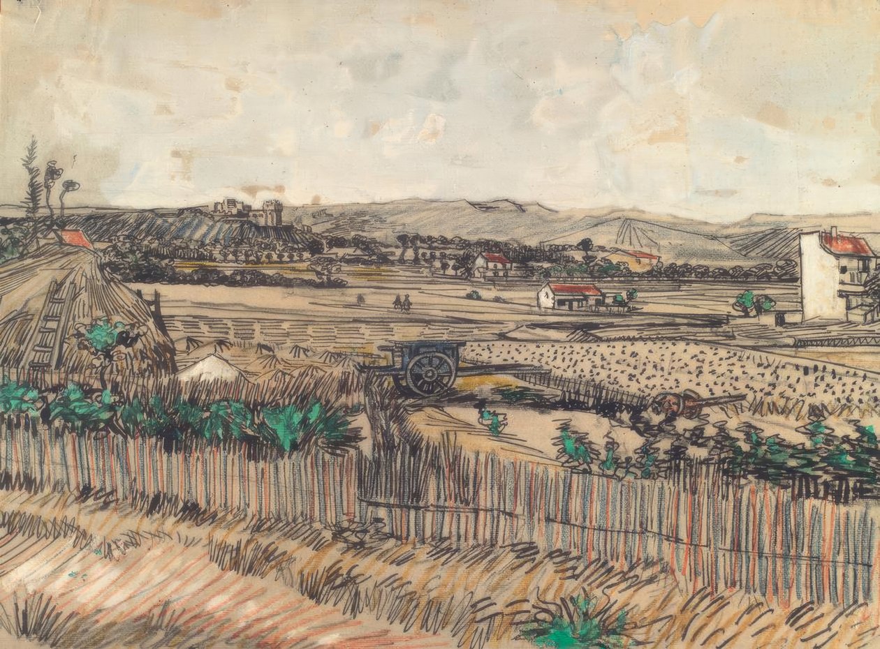 Modrý vozík od Vincent van Gogh