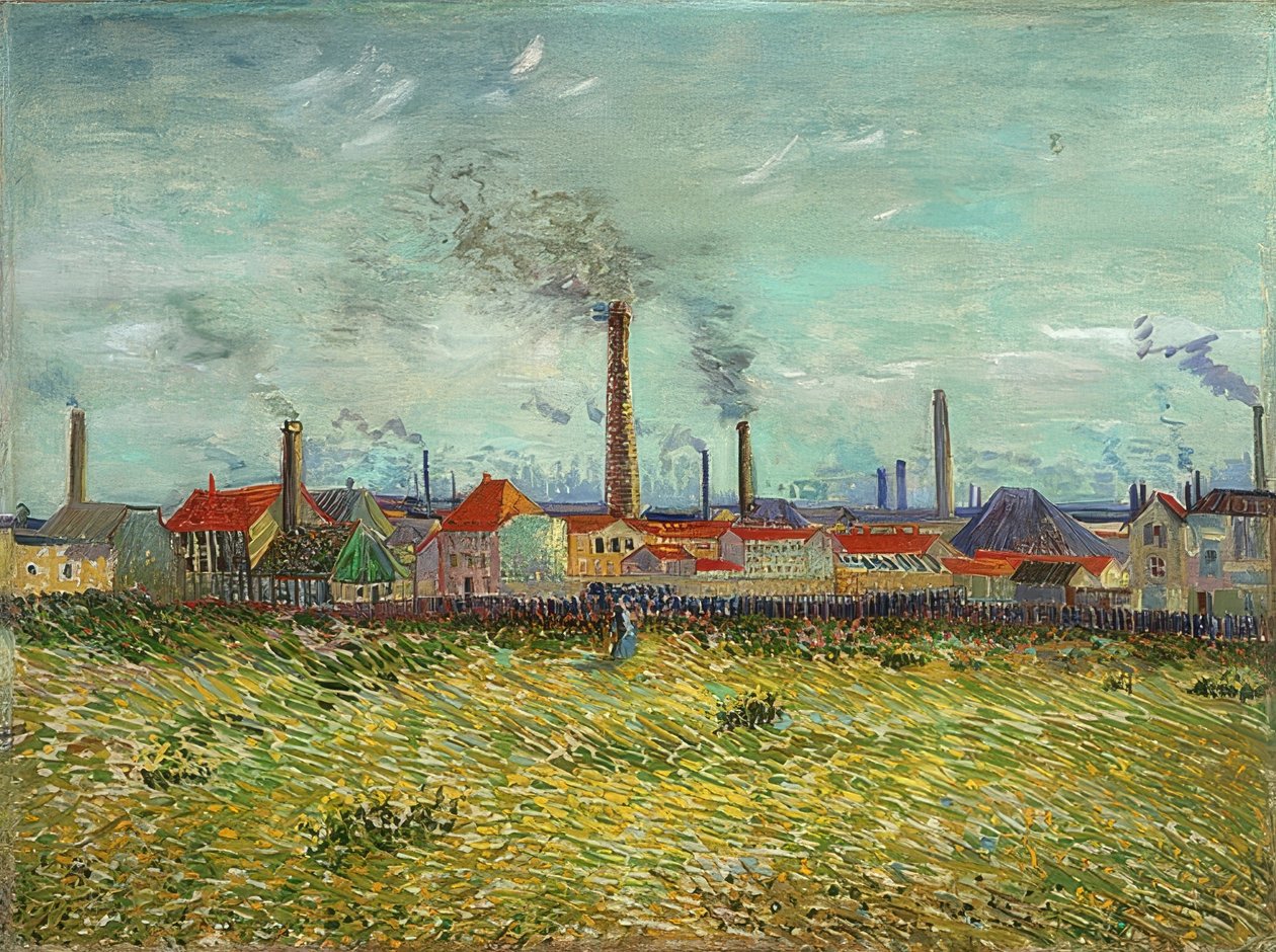 Továrny v Clichy. 1887 od Vincent van Gogh