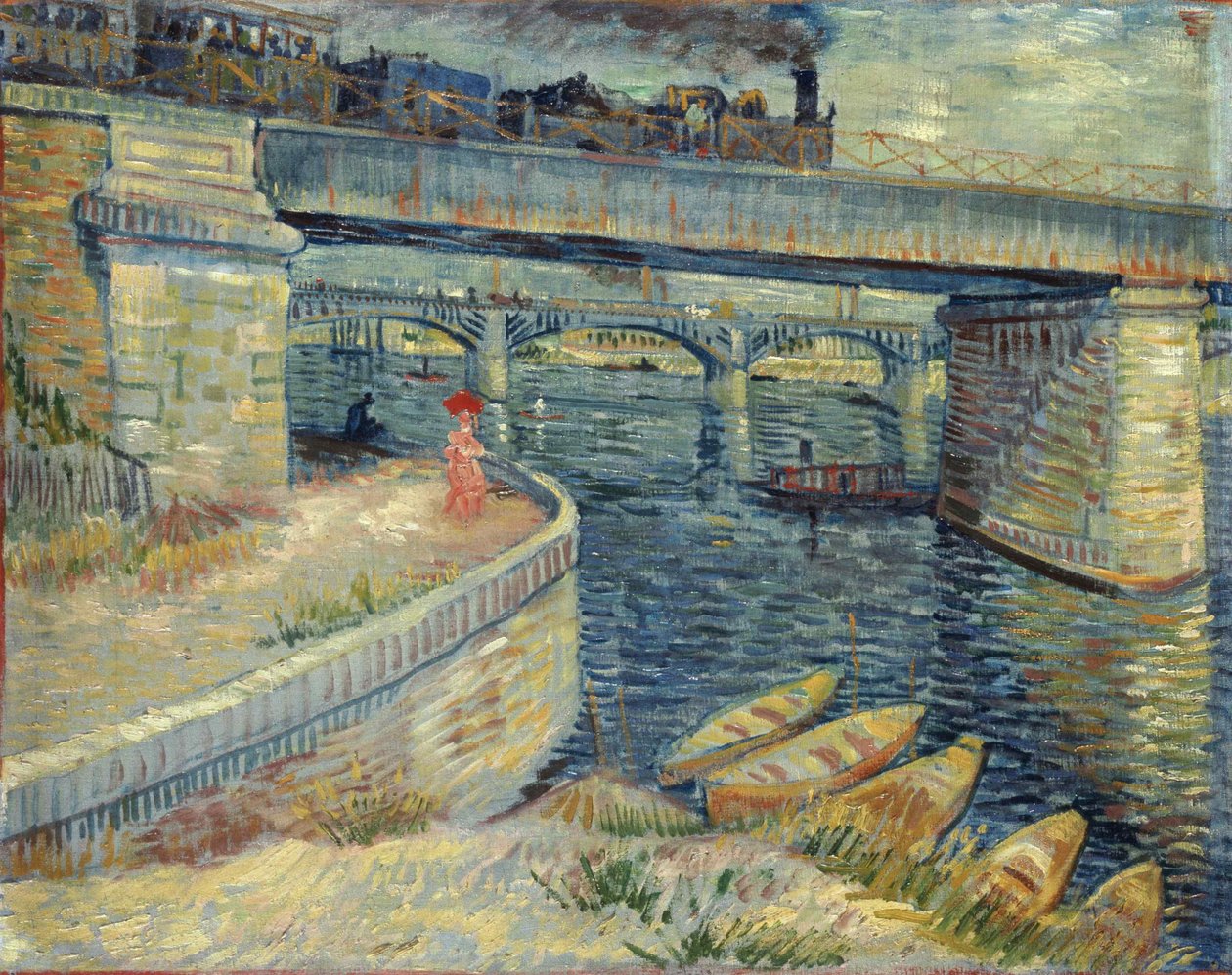 Mosty v Asnières, 1887. od Vincent van Gogh