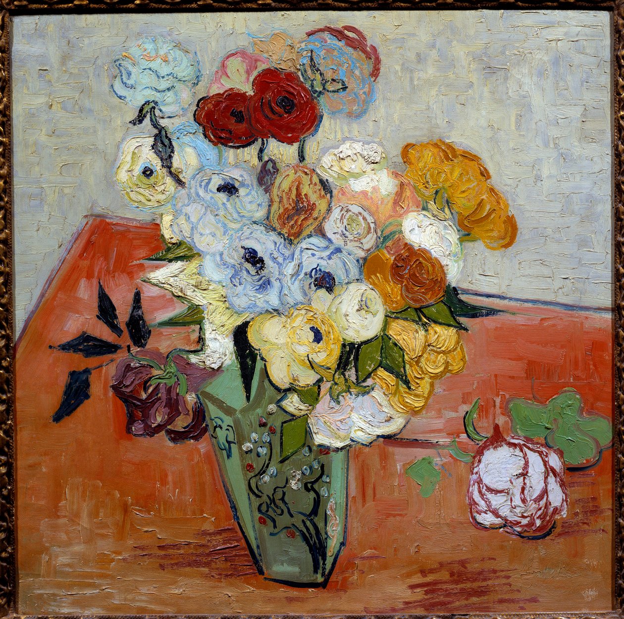 Růže a sasanky od Vincent van Gogh