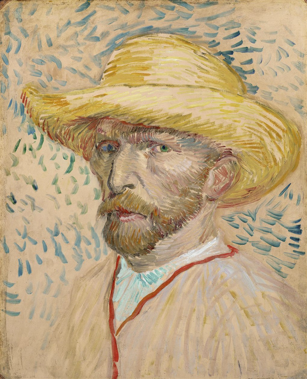 Autoportrét se slaměným kloboukem od Vincent van Gogh