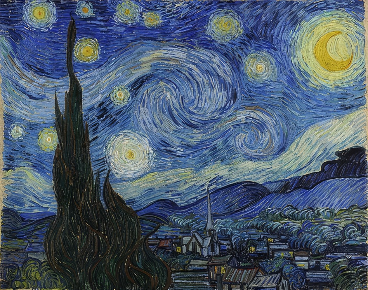 Hvězdná noc. 1889 od Vincent van Gogh