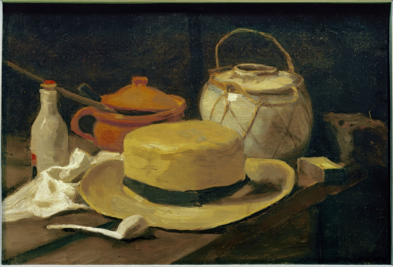 Zátiší se žlutým slaměným kloboukem od Vincent van Gogh