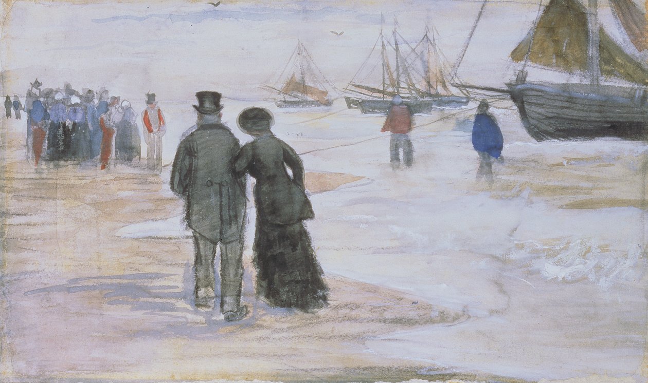 Pláž v Scheveningenu od Vincent van Gogh
