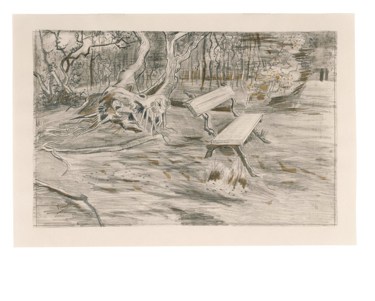 Lavička, 1882 od Vincent van Gogh
