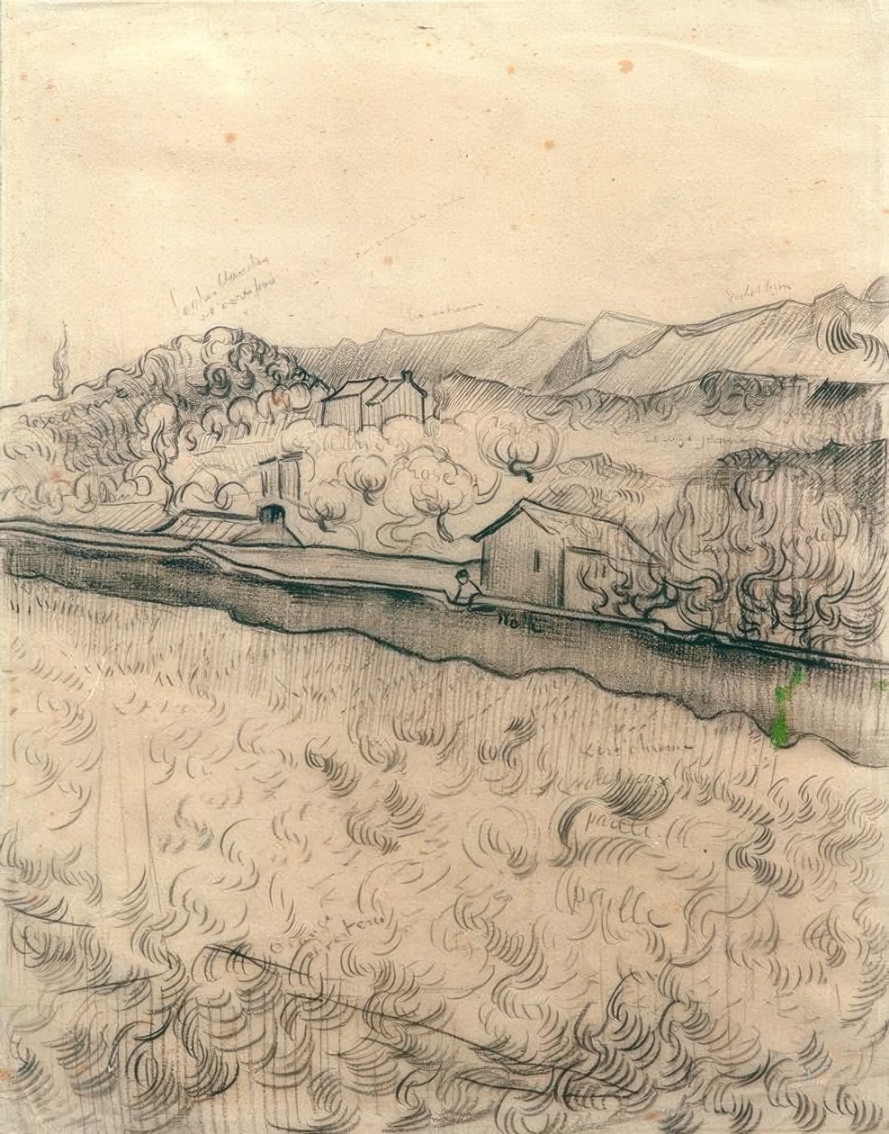 Zděné pole od Vincent van Gogh