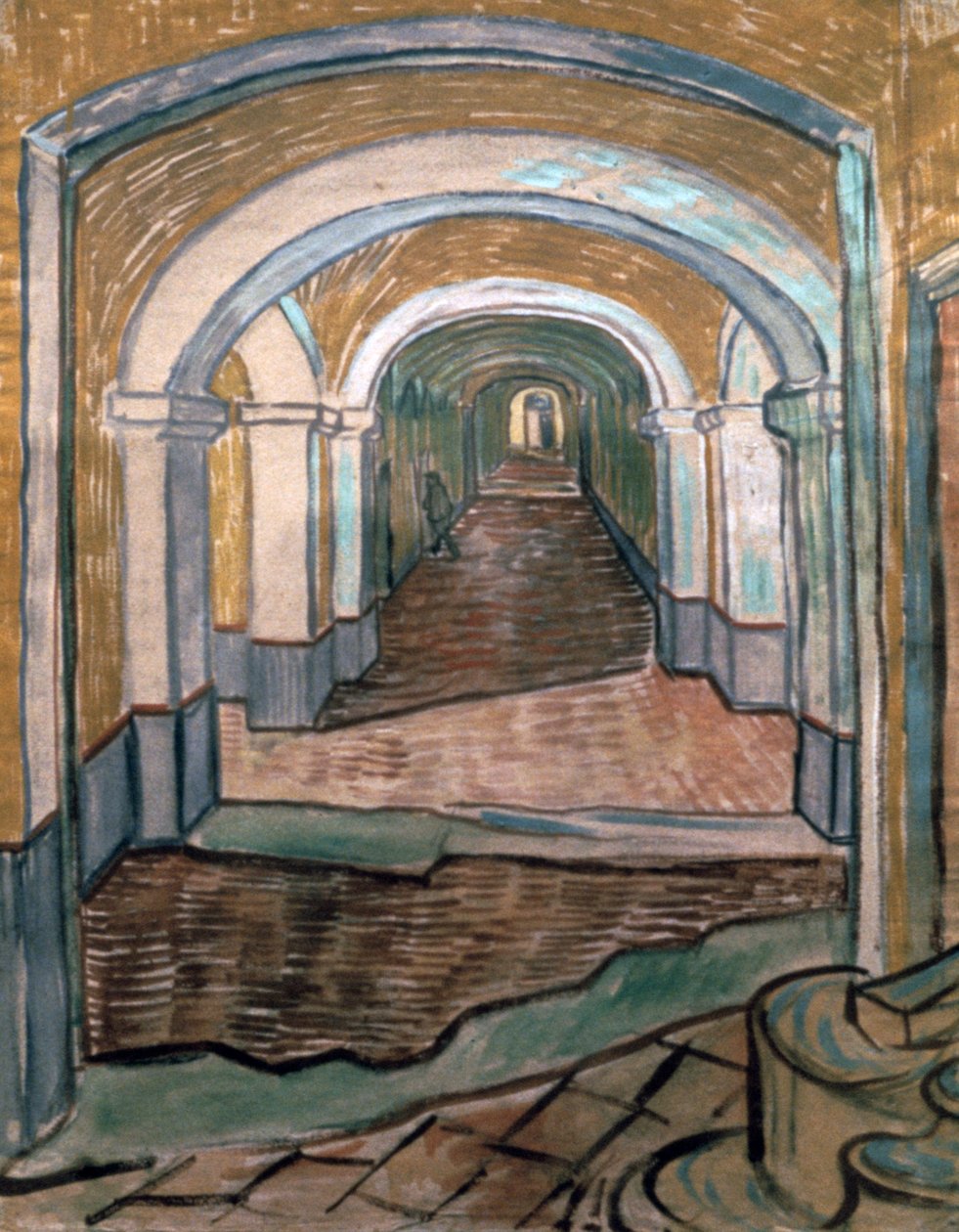 Předsíň azylu, 1889 od Vincent van Gogh