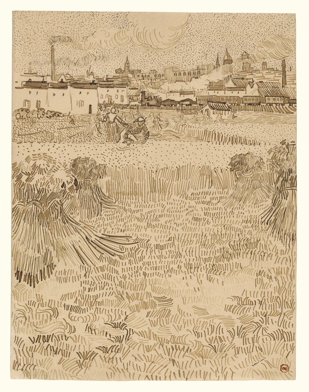 Pohled z Wheatfields od Vincent van Gogh