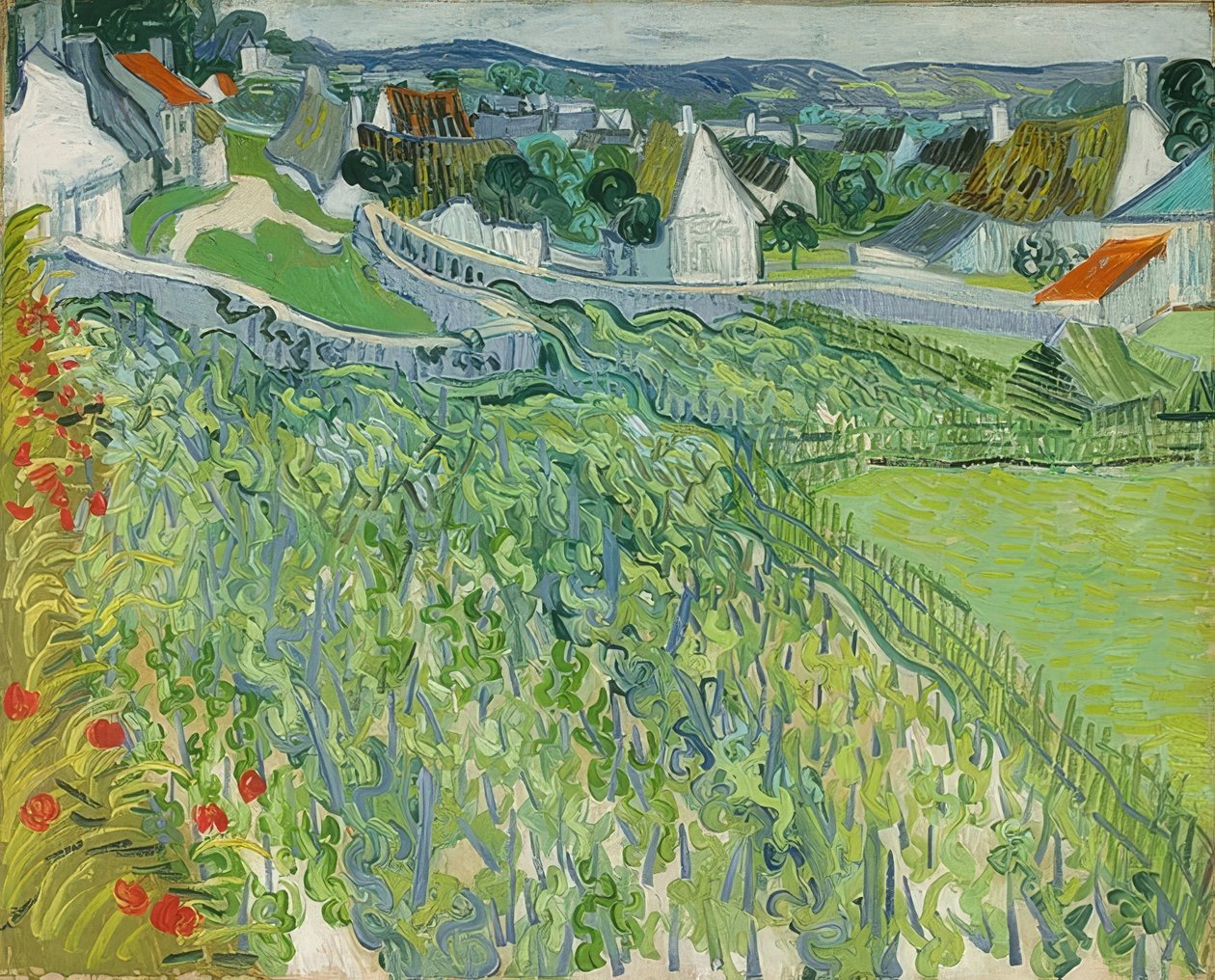 Vinice v Auvers. 1890 od Vincent van Gogh